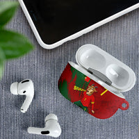 Portugal Football AirPods Case Goat Number 7 Greatest Of All Time Abstract Grunge