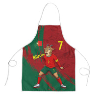 Portugal Football Apron Goat Number 7 Greatest Of All Time Abstract Grunge
