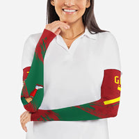 Portugal Football Arm Sleeves Goat Number 7 Greatest Of All Time Abstract Grunge