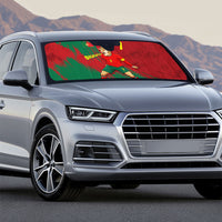 Portugal Football Auto Sun Shade Goat Number 7 Greatest Of All Time Abstract Grunge
