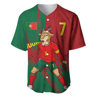 Portugal Football Baseball Jersey Goat Number 7 Greatest Of All Time Abstract Grunge
