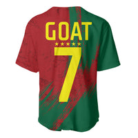 Portugal Football Baseball Jersey Goat Number 7 Greatest Of All Time Abstract Grunge