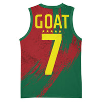Portugal Football Basketball Jersey Goat Number 7 Greatest Of All Time Abstract Grunge