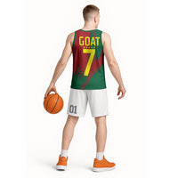 Portugal Football Basketball Jersey Goat Number 7 Greatest Of All Time Abstract Grunge