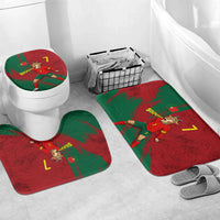 Portugal Football Bathroom Set Goat Number 7 Greatest Of All Time Abstract Grunge