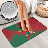 Portugal Football Bathroom Set Goat Number 7 Greatest Of All Time Abstract Grunge