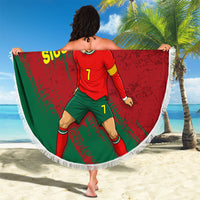 Portugal Football Beach Blanket Goat Number 7 Greatest Of All Time Abstract Grunge