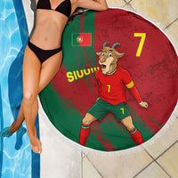 Portugal Football Beach Blanket Goat Number 7 Greatest Of All Time Abstract Grunge