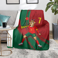 Portugal Football Blanket Goat Number 7 Greatest Of All Time Abstract Grunge
