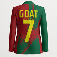 Portugal Football Blazer Goat Number 7 Greatest Of All Time Abstract Grunge