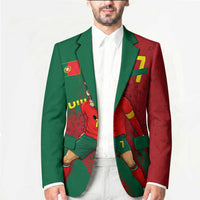 Portugal Football Blazer Goat Number 7 Greatest Of All Time Abstract Grunge