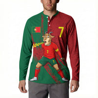 Portugal Football Button Sweatshirt Goat Number 7 Greatest Of All Time Abstract Grunge