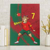 Portugal Football Canvas Wall Art Goat Number 7 Greatest Of All Time Abstract Grunge
