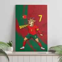 Portugal Football Canvas Wall Art Goat Number 7 Greatest Of All Time Abstract Grunge