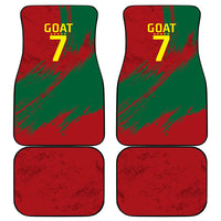 Portugal Football Car Mats Goat Number 7 Greatest Of All Time Abstract Grunge