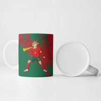 Portugal Football Ceramic Mug Goat Number 7 Greatest Of All Time Abstract Grunge