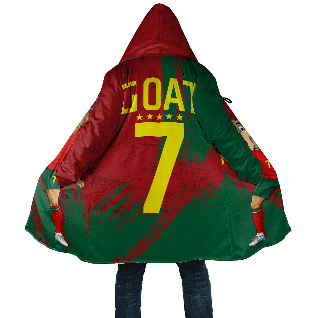Portugal Football Cloak Goat Number 7 Greatest Of All Time Abstract Grunge