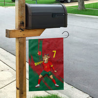 Portugal Football Garden Flag Goat Number 7 Greatest Of All Time Abstract Grunge