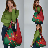 Portugal Football Grocery Bag Goat Number 7 Greatest Of All Time Abstract Grunge
