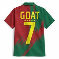 Portugal Football Hawaiian Shirt Goat Number 7 Greatest Of All Time Abstract Grunge