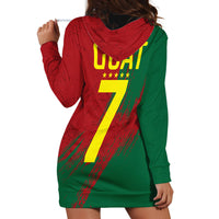 Portugal Football Hoodie Dress Goat Number 7 Greatest Of All Time Abstract Grunge