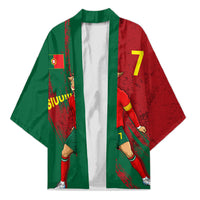 Portugal Football Kimono Goat Number 7 Greatest Of All Time Abstract Grunge