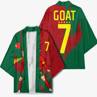 Portugal Football Kimono Goat Number 7 Greatest Of All Time Abstract Grunge