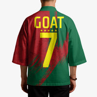 Portugal Football Kimono Goat Number 7 Greatest Of All Time Abstract Grunge
