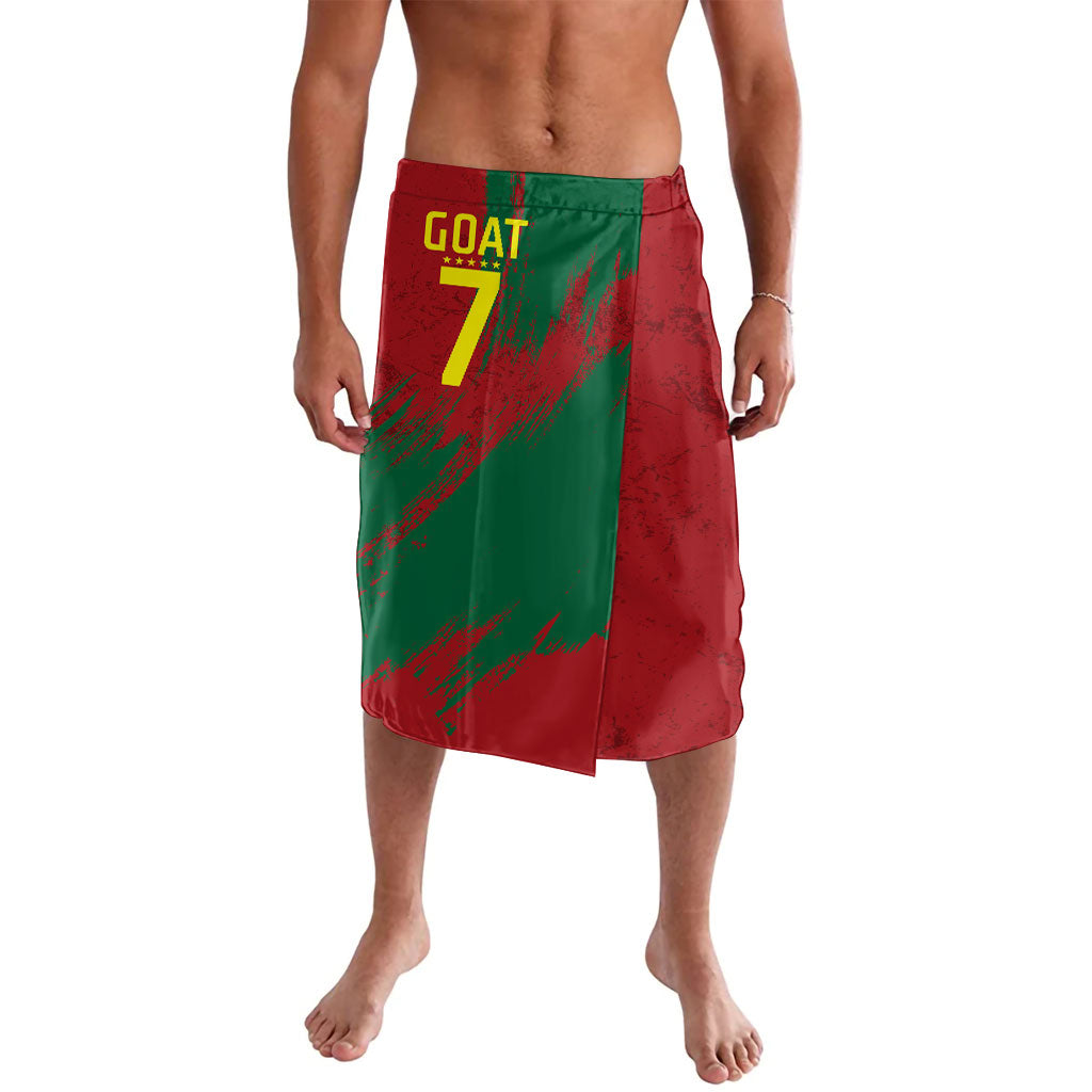 Portugal Football Lavalava Goat Number 7 Greatest Of All Time Abstract Grunge