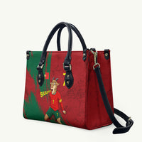 Portugal Football Leather Bag Goat Number 7 Greatest Of All Time Abstract Grunge