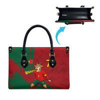Portugal Football Leather Bag Goat Number 7 Greatest Of All Time Abstract Grunge