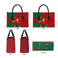 Portugal Football Leather Bag Goat Number 7 Greatest Of All Time Abstract Grunge