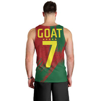 Portugal Football Men Tank Top Goat Number 7 Greatest Of All Time Abstract Grunge