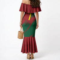 Portugal Football Mermaid Dress Goat Number 7 Greatest Of All Time Abstract Grunge
