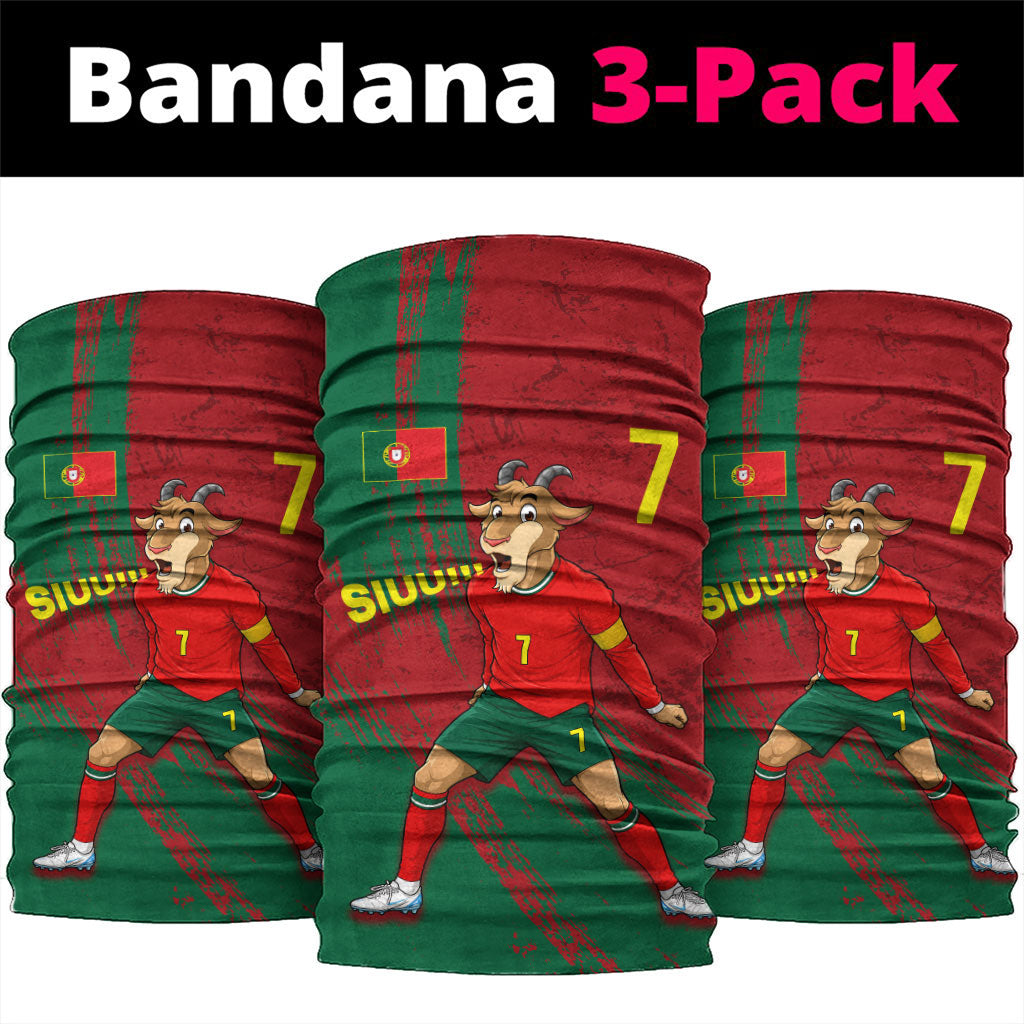Portugal Football Neck Gaiter Goat Number 7 Greatest Of All Time Abstract Grunge