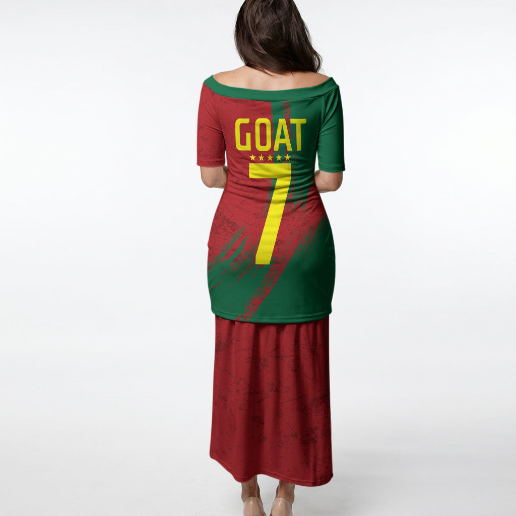 Portugal Football Puletasi Goat Number 7 Greatest Of All Time Abstract Grunge