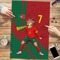 Portugal Football Puzzle Goat Number 7 Greatest Of All Time Abstract Grunge