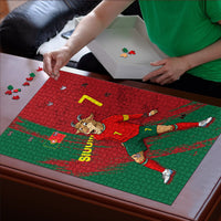 Portugal Football Puzzle Goat Number 7 Greatest Of All Time Abstract Grunge