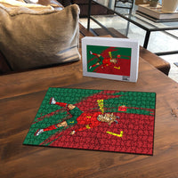 Portugal Football Puzzle Goat Number 7 Greatest Of All Time Abstract Grunge