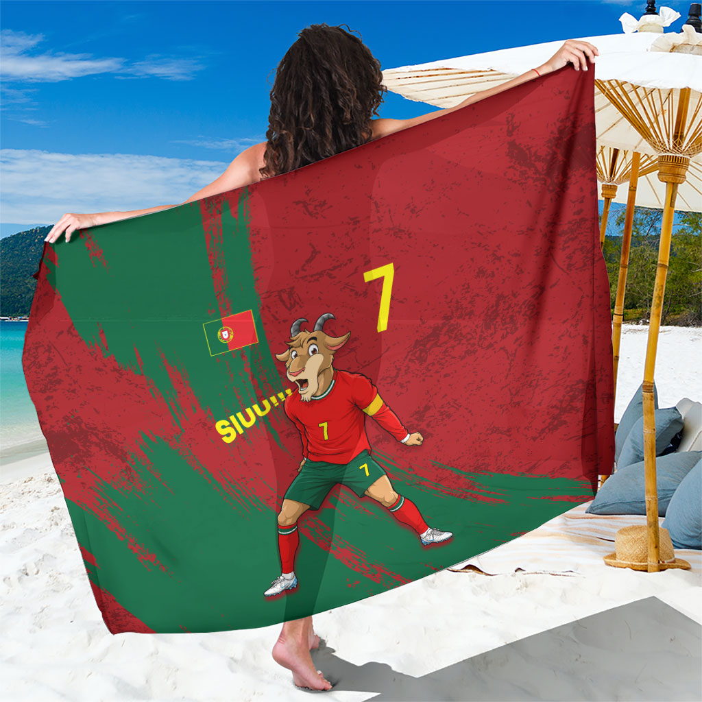 Portugal Football Sarong Goat Number 7 Greatest Of All Time Abstract Grunge