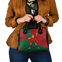 Portugal Football Shoulder Handbag Goat Number 7 Greatest Of All Time Abstract Grunge