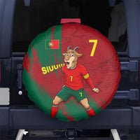 Portugal Football Spare Tire Cover Goat Number 7 Greatest Of All Time Abstract Grunge