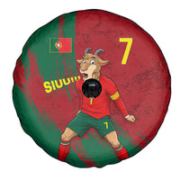 Portugal Football Spare Tire Cover Goat Number 7 Greatest Of All Time Abstract Grunge