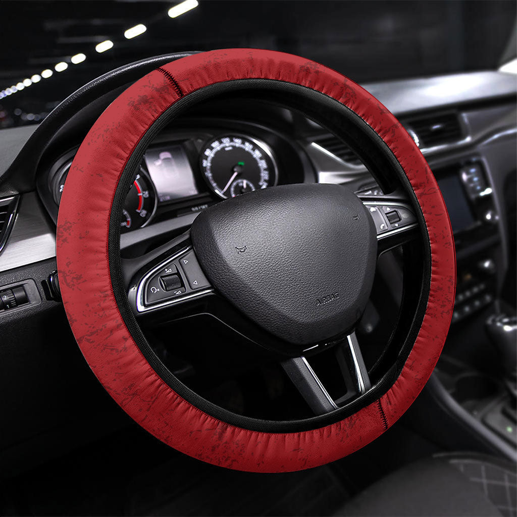 Portugal Football Steering Wheel Cover Goat Number 7 Greatest Of All Time Abstract Grunge