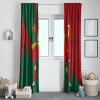 Portugal Football Window Curtain Goat Number 7 Greatest Of All Time Abstract Grunge
