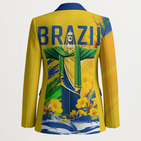 Brazil Independence Day Blazer Roaring Jaguar Christ Redeemer Tropical Floral