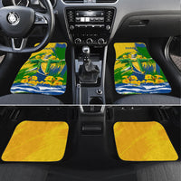 Brazil Independence Day Car Mats Roaring Jaguar Christ Redeemer Tropical Floral