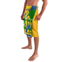Brazil Independence Day Lavalava Roaring Jaguar Christ Redeemer Tropical Floral