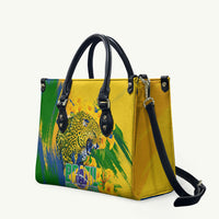 Brazil Independence Day Leather Bag Roaring Jaguar Christ Redeemer Tropical Floral