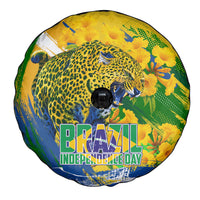 Brazil Independence Day Spare Tire Cover Roaring Jaguar Christ Redeemer Tropical Floral